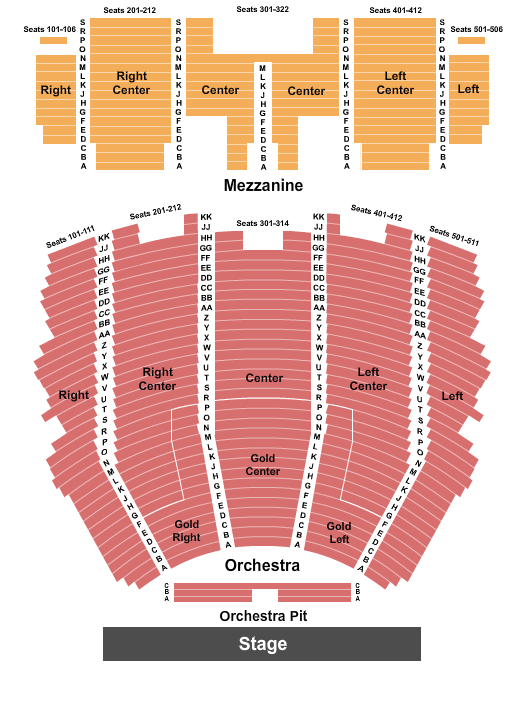 Centennial Hall The Wiz Seating Chart